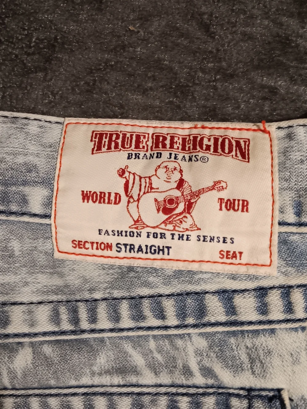 True Religion Light Acid-Wash Blue Bootcut Jeans